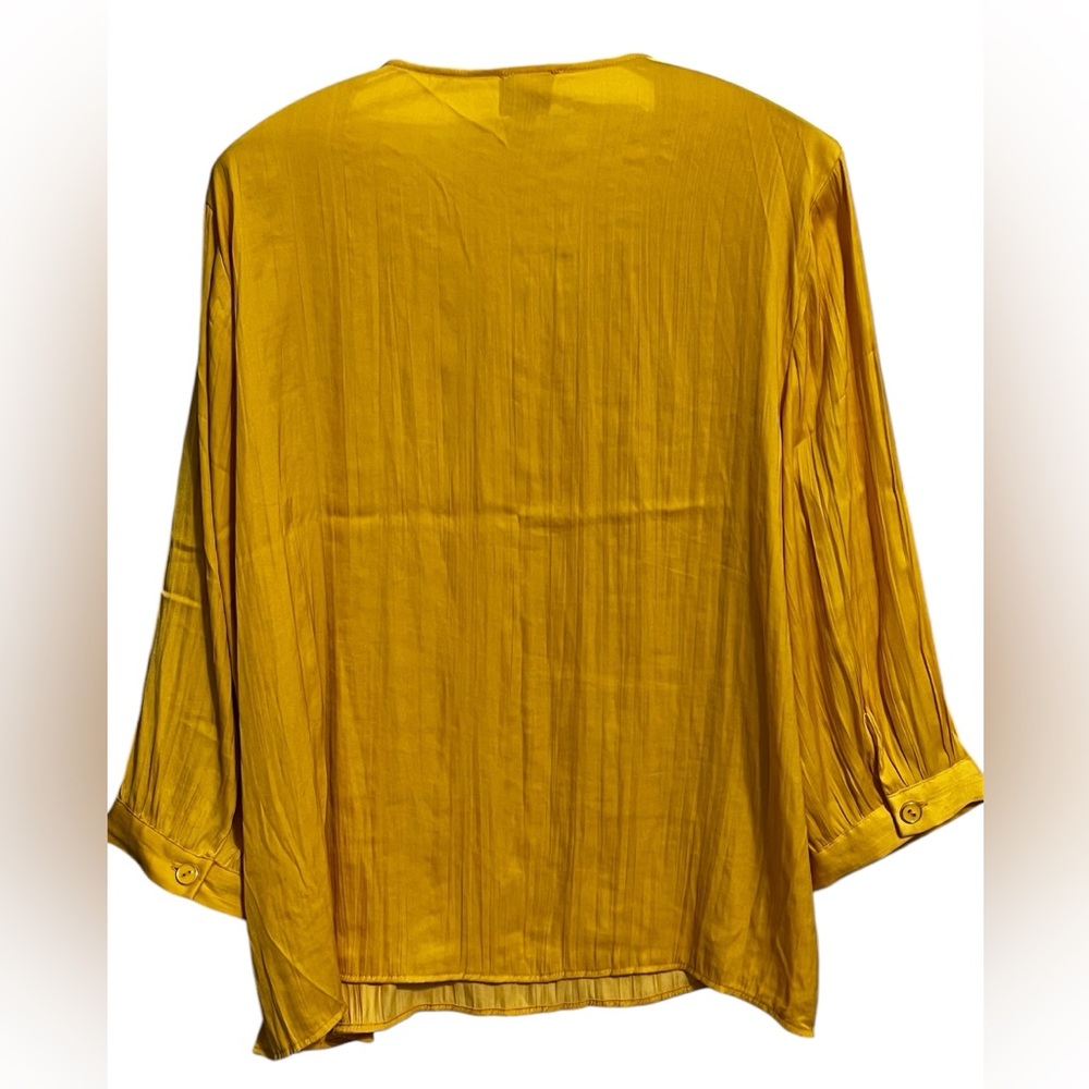 Chico's Gold/Yellow Blouse - Size 2 (L/12) - Picture 4 of 7